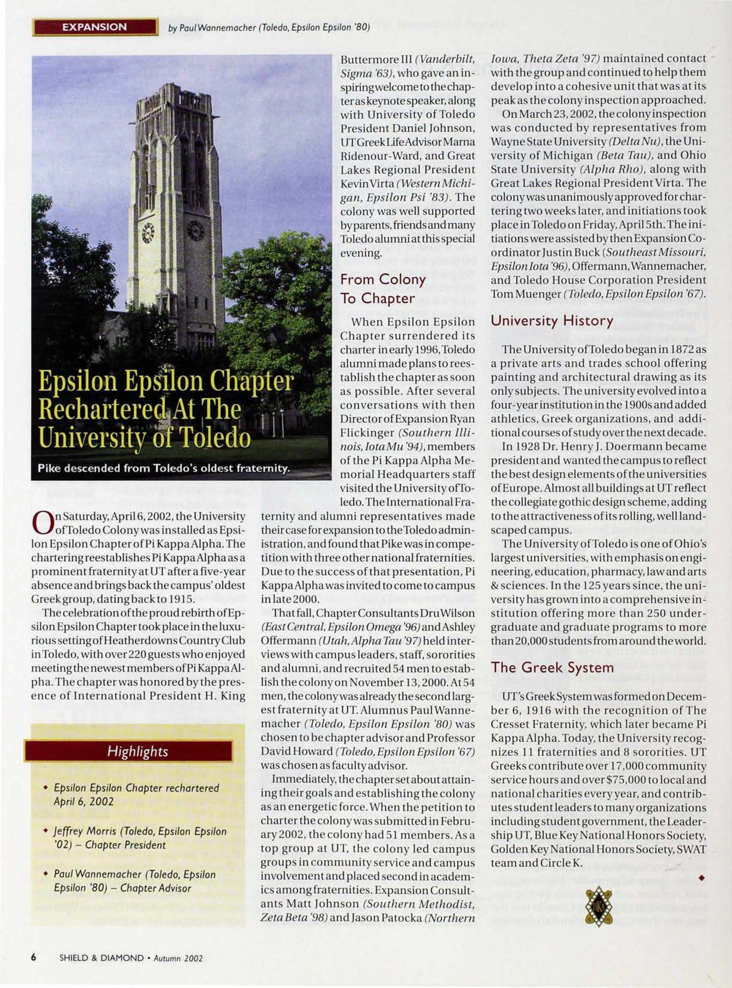 Expansion, Autumn 2002